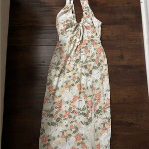 Abercrombie & Fitch Green and Orange Halter Sundress